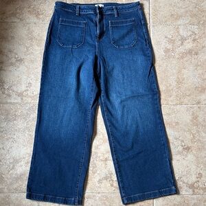 LC Lauren Conrad Dark Blue Wide Leg Jeans